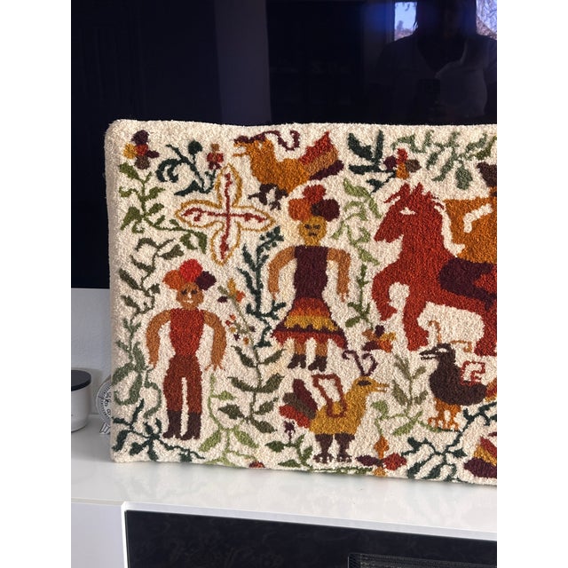 Mid-Century Olga Fisch Wool Tapestry Rug on Frame for Hanging For Sale - Image 10 of 12