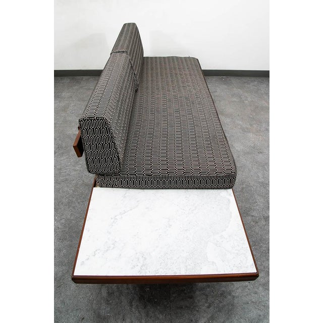 Wood Mid Century Modern Sofa Couch Gondola Adrian Pearsall Daybed Travertine Platform For Sale - Image 7 of 12