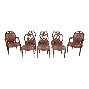 Smith & Watson Attributed Set of 8 Adam Dining Room Chairs