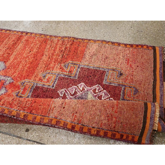 Galerie Shabab Collection Mid-20th Century Turkish Anatolian Tribal Runner For Sale - Image 9 of 10
