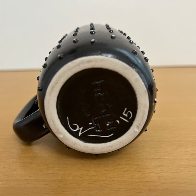 2010s Heath Ceramics Spiky Black/Green Tall Mug 2015 For Sale - Image 5 of 8