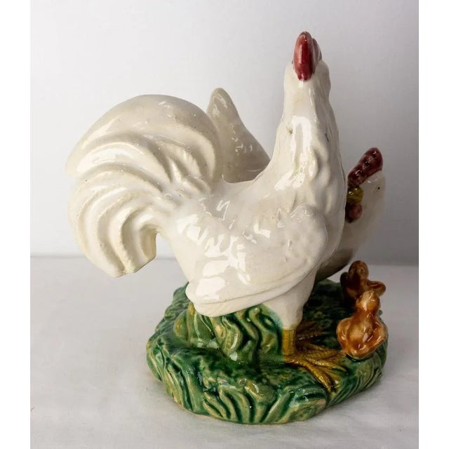 French Ceramic Chicken Family, 1900s For Sale - Image 5 of 8