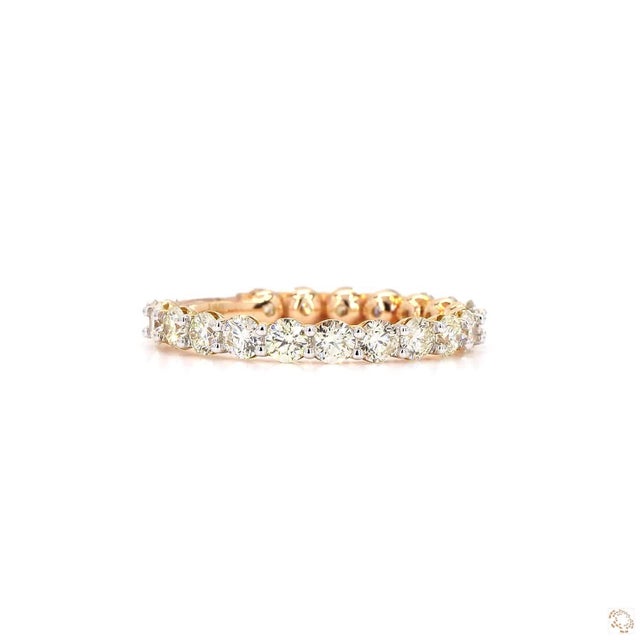 1.45 Carat Round Brilliant Cut Diamond Gold Ring, Size 6.5 For Sale - Image 9 of 9