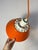 Plastic Model 854 Pendant Lamp in Orange Plastic from Lyskær Belysning For Sale - Image 7 of 11