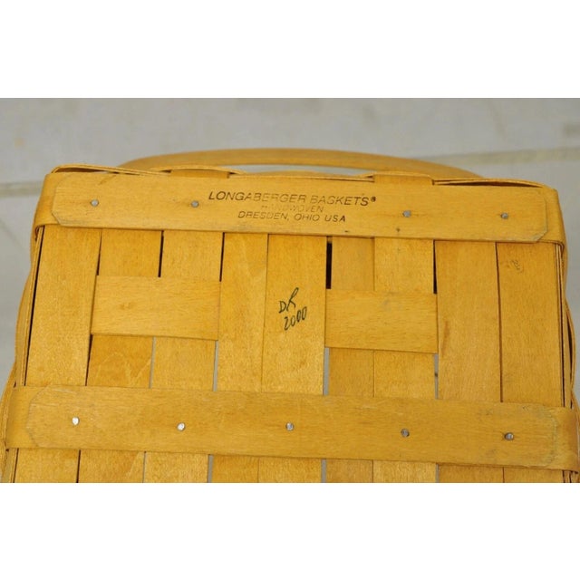 Vintage Longaberger Christmas Edition 2000 Edition Deck the Halls Basket W/ Lid For Sale - Image 9 of 12