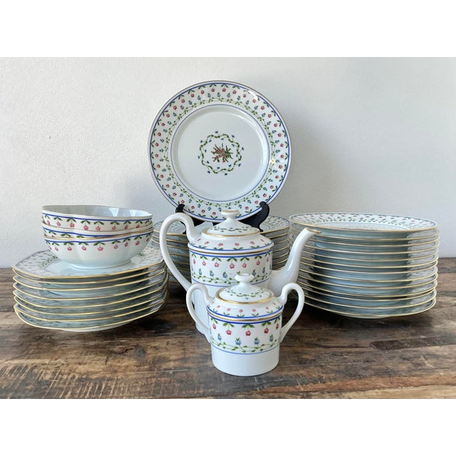 Vintage Regency Ceralyne Limoges “Lafayette” Floral China - Set of 35 For Sale - Image 9 of 9