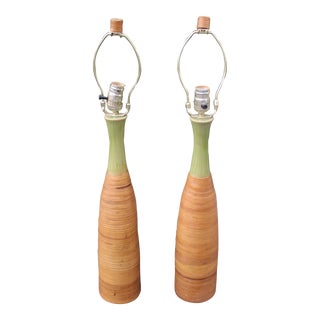 Vintage Pair of Lamps, Ceramic For Sale