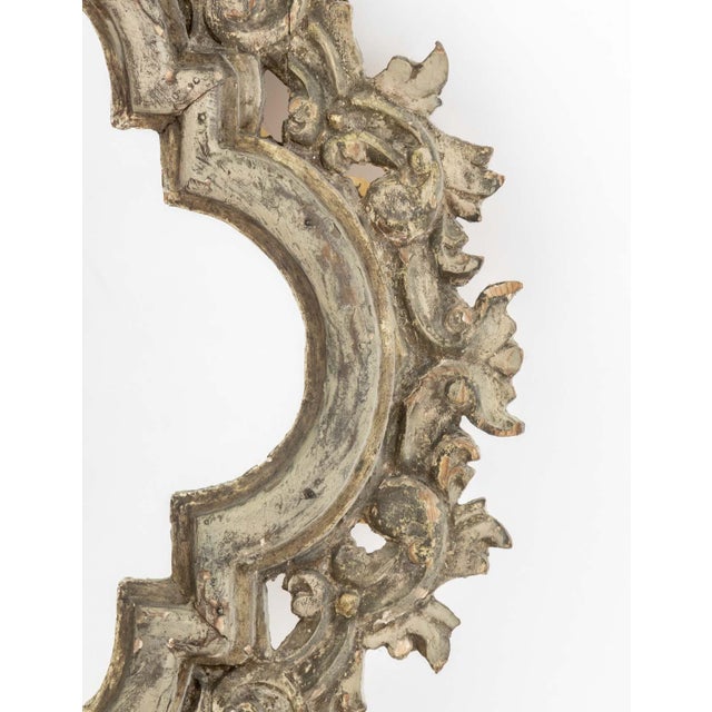 Quatrefoil Carved Wood Framed Mirror, 19th Century For Sale - Image 4 of 6
