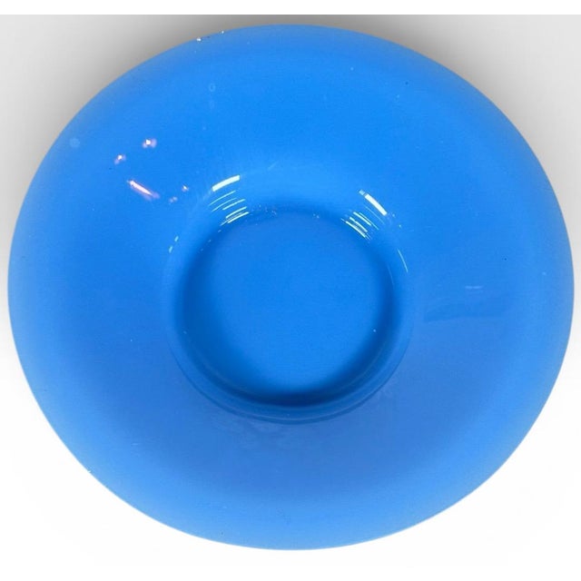 Cornflower Blue Antique Chinese Export Cornflower Blue Peking Glass Demitasse Service Fourteen Piece Set For Sale - Image 8 of 12