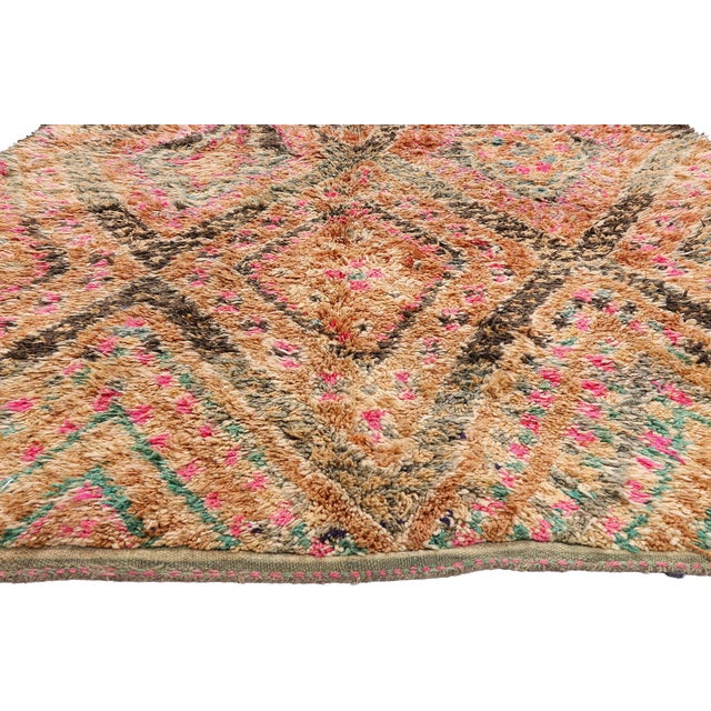 Berber Tribes of Morocco Vintage Beni M'Guild Moroccan Rug, 05'10 X 11'02 For Sale - Image 4 of 10