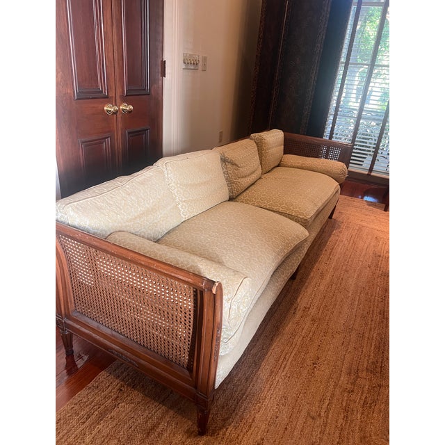 1970s Hollywood Regency Henredon Mid-Century Heirloom Woven Cane