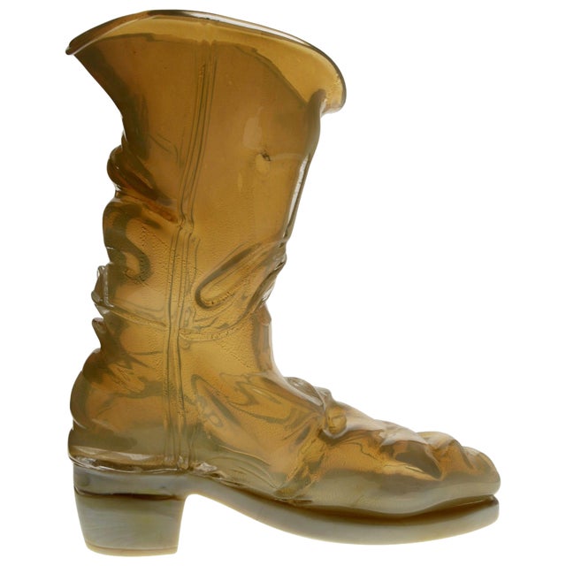 Murano Opaline Chalcedony Livio De Marchi Boot by Pino Signoretto for Pauly, 1990s For Sale