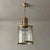Mid-Century Modern Midcentury Italian Pendant Lamp or Lantern Made of Brass and Blown Glass, From the 1970s For Sale - Image 3 of 6