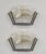 NOVERDY A wonderful pair of 1925-1935 French art deco wall lights. The solid brass mounts hold two beautiful panels in...