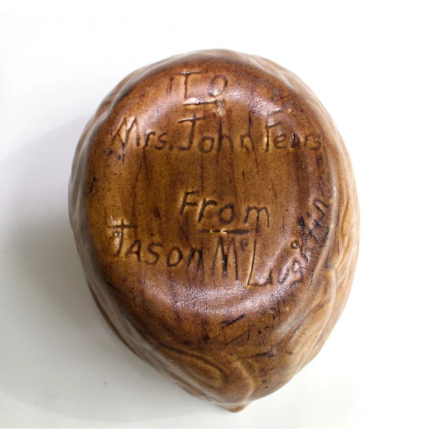 Cabin Rustic Boho Ceramic Squirrel Covered Dish Studio Pottery American Cabin For Sale - Image 4 of 5