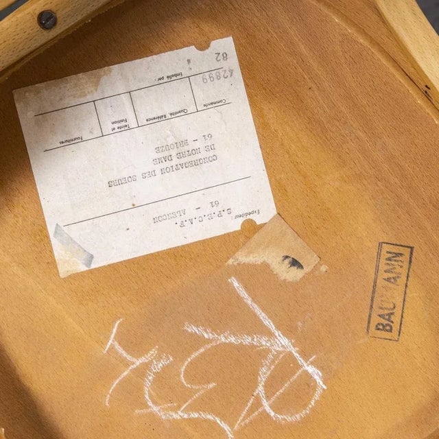 French Blonde Beech Bentwood Dining Chairs from Baumann, 1950s For Sale - Image 9 of 11