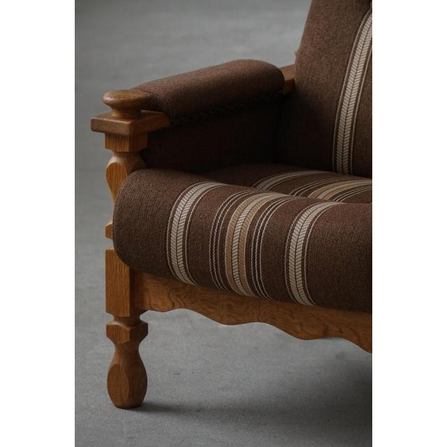 Danish Modern Lounge Chairs in Oak and Wool by Henning Kjærnulf, 1960s, Set of 2 For Sale - Image 13 of 18