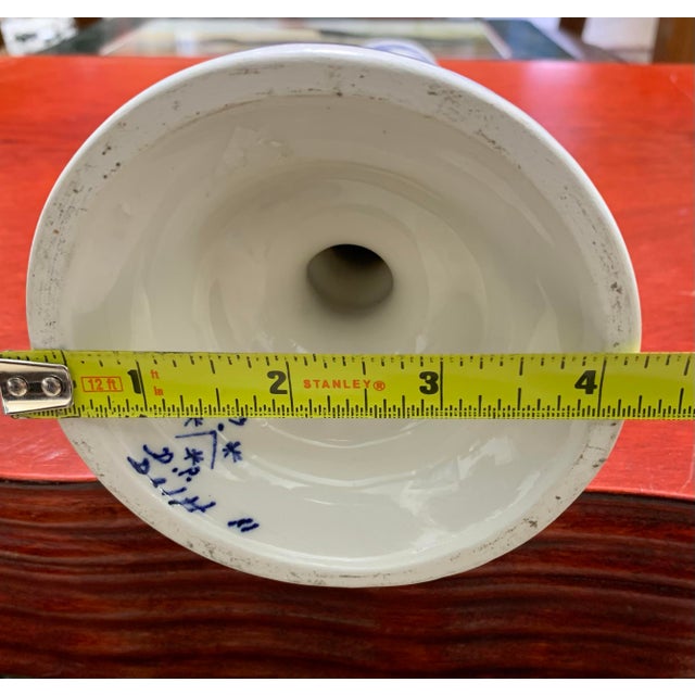 Vintage Dutch Delft Faience Floral Candlestick For Sale - Image 10 of 10