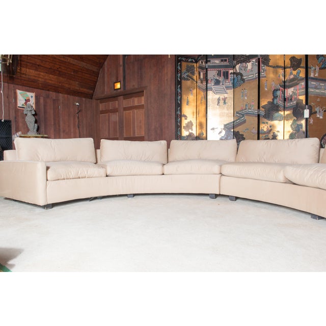 Milo Baughman for Thayer Coggin Circular Sectional Sofa - 2 Piece For Sale - Image 11 of 12