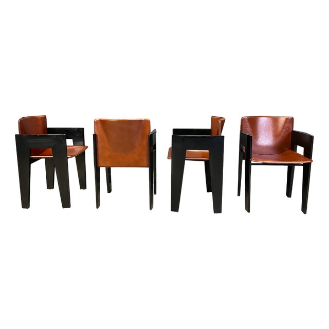 Vintage Armchairs by Arnold Merckx for Arco, 1980s, Set of 4 For Sale