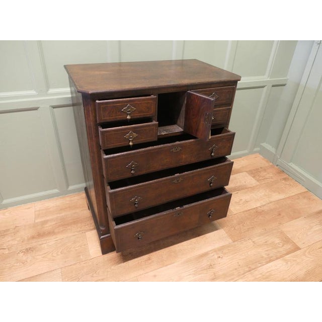 Brown Georgian Norfolk Walnut and Oak Chest of Drawers For Sale - Image 8 of 9