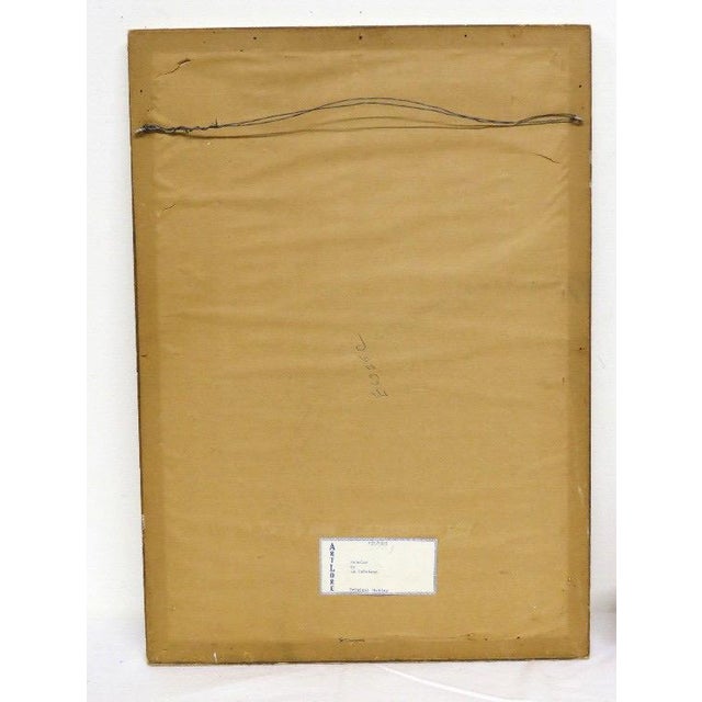 Mid-Century Hand-Colored Etching "Scholar" by John Le Quintana – Limited Edition 24/100 For Sale - Image 4 of 5