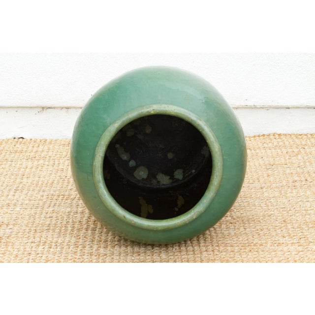 19th Century Tall Martaban Jar With Green Glazed Finish For Sale - Image 5 of 9