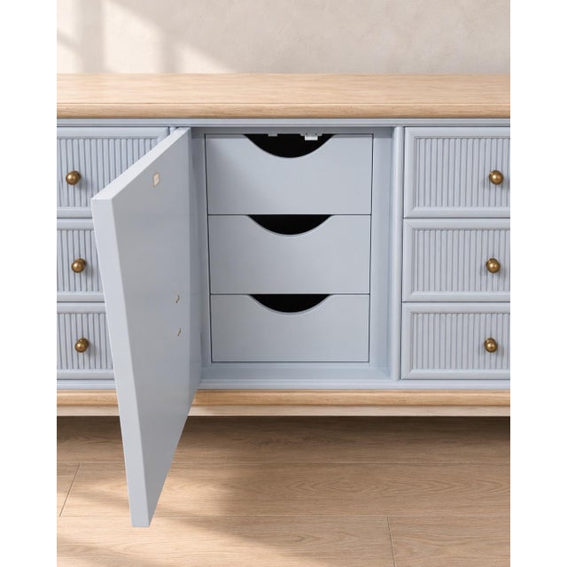 Wood Professionally Refinished Thomasville Solid Wood 9-Drawer Dresser For Sale - Image 7 of 11