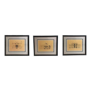 Framed Palladian Architectural Prints - Set of 3 For Sale