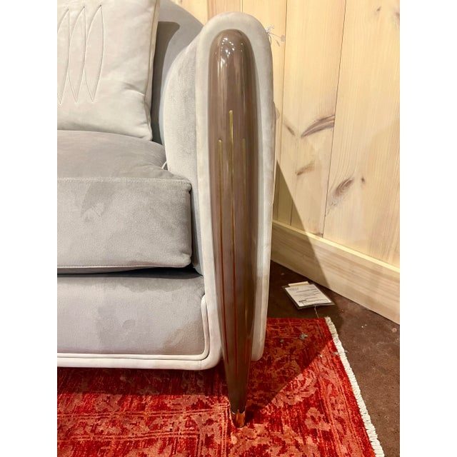 Art Deco Theodore Alexander Arched Tight Back Sofa For Sale - Image 3 of 6