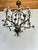 Large Vintage 1990s Wrought Iron Floral Chandelier With Crystal Flowers & Grape Details For Sale - Image 16 of 18
