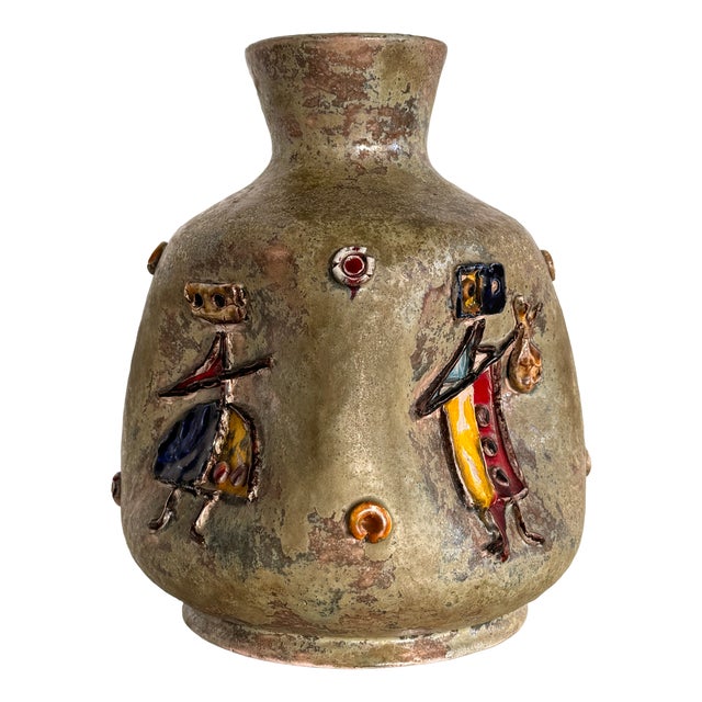 Italian Ceramic Vase by Umberto Zannoni, 1950s For Sale