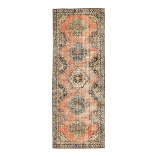 Mid 20th Century Distressed Vintage Turkish Area Rug For Sale