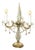 Brass and Lead Crystal 3-Light Table Lamp, 1950s For Sale