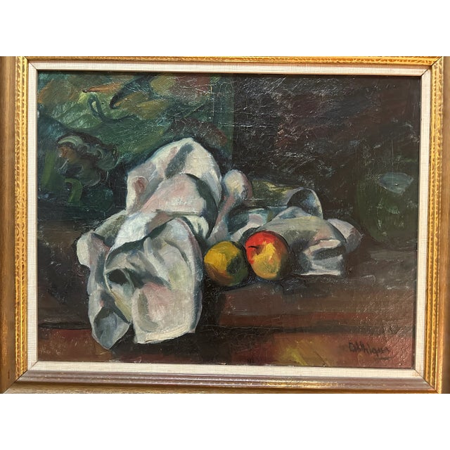 Realism "Still Life With Apples" by Karl Dillinger(German,1882-1941) C.1915 For Sale - Image 3 of 10
