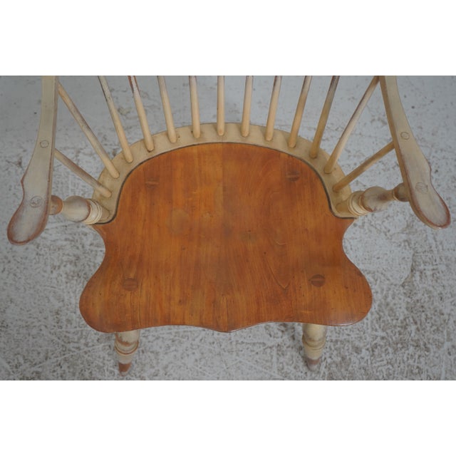 Brown Set of Six Benchmade Windsor Dining Chairs For Sale - Image 8 of 18