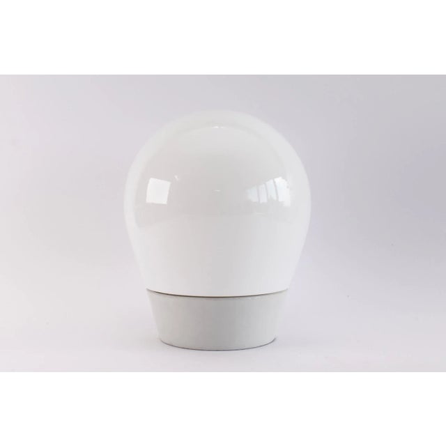 Mid-Century Modern Flush Mount in Porcelain by Wilhelm Wagenfeld for Lindner For Sale - Image 3 of 10