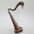 Wood Vintage Italian Harp Figurine in Wood and Silver 800 by Sacchetti, 1980s For Sale - Image 7 of 12