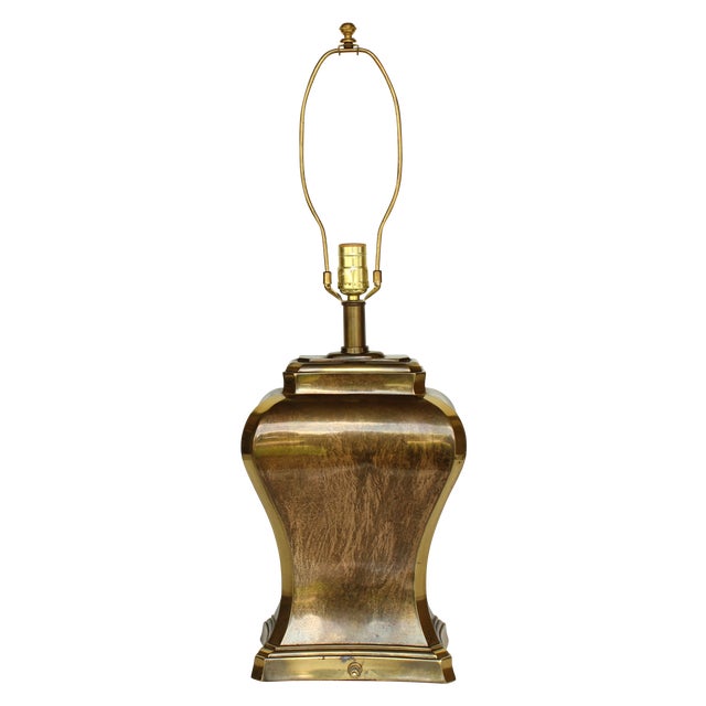 Etched Brass Ginger Jar Table Lamp Chairish