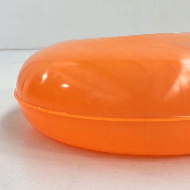 Postmodern Orange Fluo Ottoman from Zanotta, 1990s For Sale - Image 3 of 9