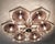 Fabio Ltd 21st Century Hive Satin Nickel Smoky Murano Flush Mount by Fabio LTD For Sale - Image 4 of 6