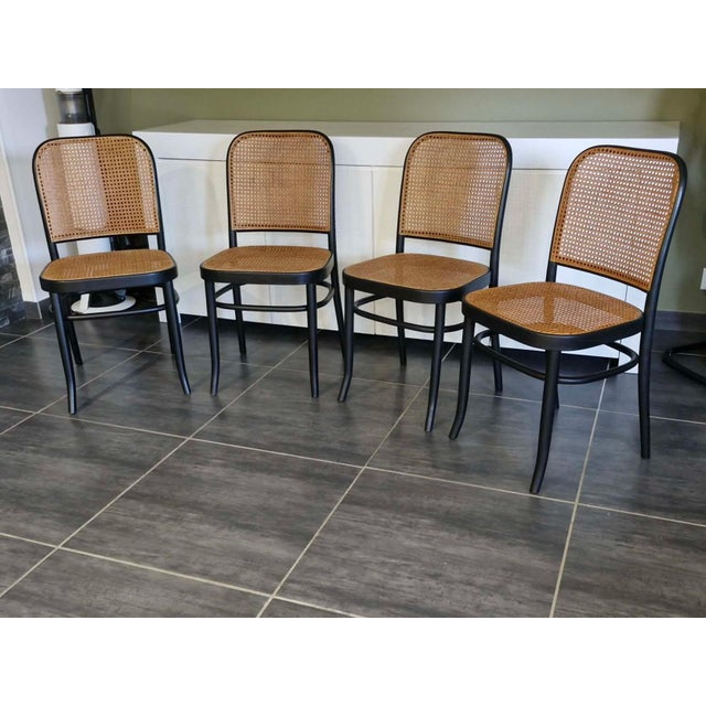 Vintage Model 811 Chairs by Joseph Hoffmann, 1990, Set of 4 For Sale - Image 13 of 13