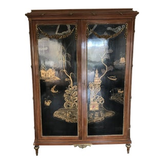 Late '800 - Early '900 French Louis XVI Chinoiserie Armoire For Sale