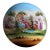 Early 20th Century Romantic Austrian Porcelain Wall Platter for A. Gottlieb New York – Hand Painted Classical Scene, 13” For Sale
