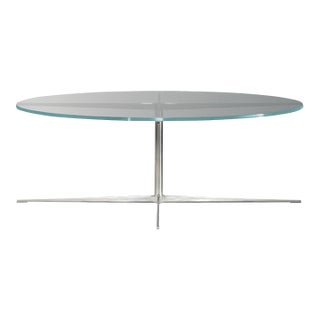Bernhardt Design Facet 42-in Round Glass Coffee Table For Sale