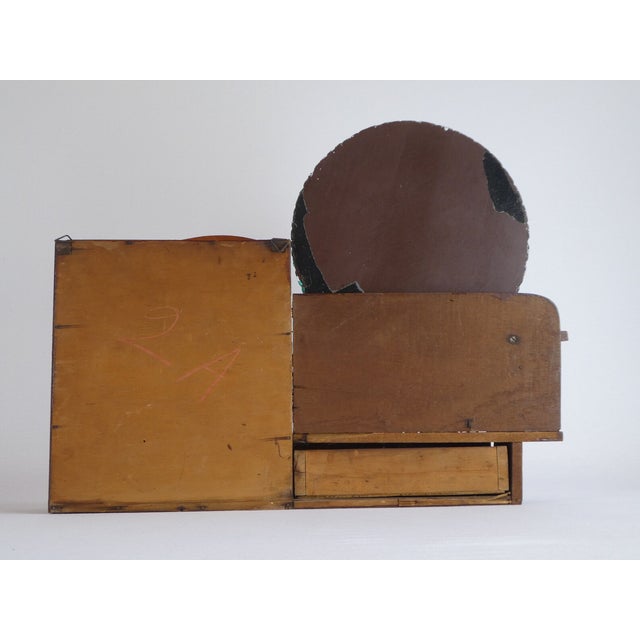 Wood Art Deco Wooden Mirror Cabinet For Sale - Image 7 of 8