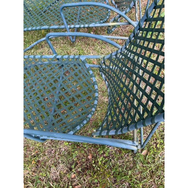 VIntage Brown Jordan Green Tamiami lounge patio chairs set of 2. Aluminum frame, vinyl strapping Size 25 1/4 Wide 12.5”...