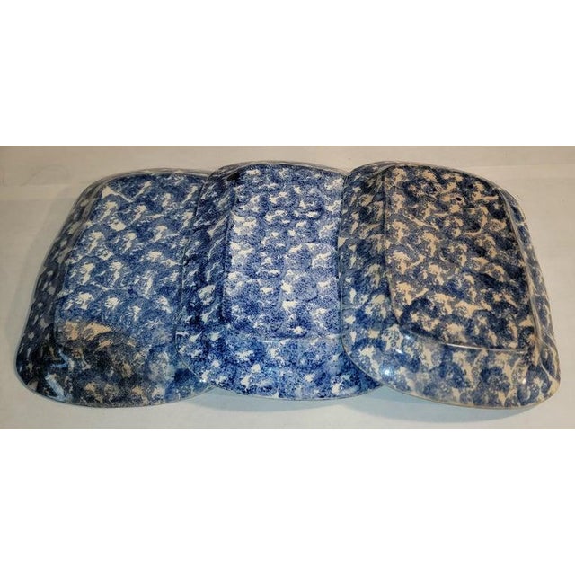 Ceramic Mid 20th Century Collection of Three Sponge Ware Serving Platters -3 For Sale - Image 7 of 7