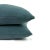 Dark Smoky Blue Plush Velvet Pillow Cover - Dusty Blue Gray Velvet Cushion Case - Euro Sham For Sale In Portland, OR - Image 6 of 7