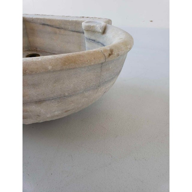 Antique French White Marble Sink For Sale - Image 10 of 17